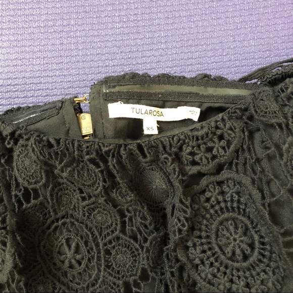 Tularosa Off Shoulder Lace Black Top XS - Picture 4 of 4